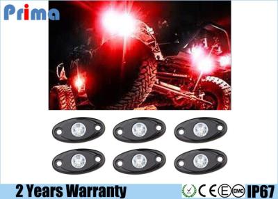 China Las luces llevadas rojas de Undergrand de los vehículos de Suv del jeep de las luces de la roca impermeabilizan IP68 en venta