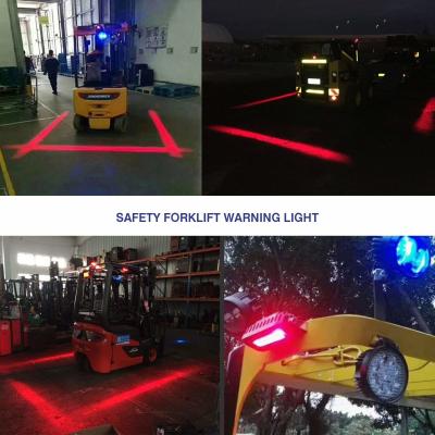 Cina Luce d'avvertimento rossa di zona pericolosa del carrello elevatore di zona, luce di alone del carrello elevatore, luce di sicurezza pedonale del Laterale supporto in vendita