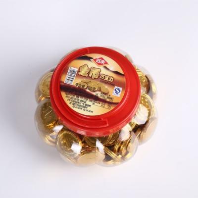 China Factory Wholesale Hot Selling Bulk Gold Coin Barrel Chocolate Candy For Children's Casual Snack FH068 for sale