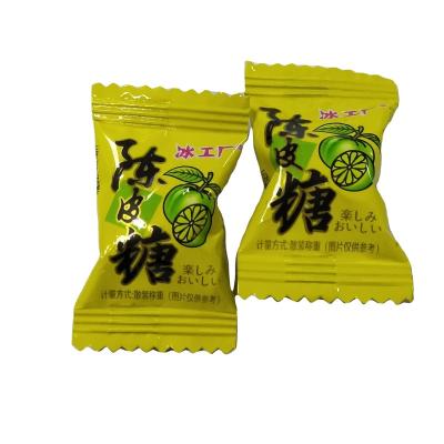 China China normal factory supply wholesale orange peel candy tangerine flavor hard candy kids snacks for sale