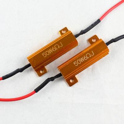 China Decoder Load Resistors Car 6ohm 50W LED Decoder For Fix LED Bulb Fault Code Hyper Flash Flashing Light for sale