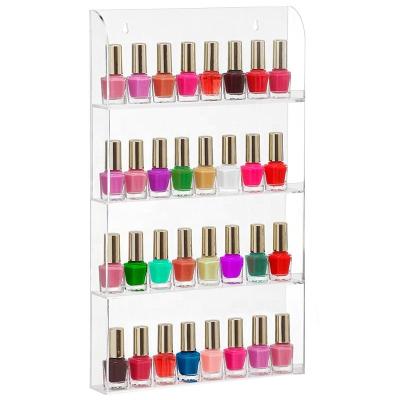 China Plastic Rack Wall Pop Advertising Promotion Products Acrylic Nail Polish Shop Rack Nail Polish Shelf Display Showcases for sale