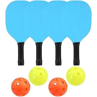 China Professional Cheap Custom Logo Light Weight Pickleball Paddle Outdoor Indoor Game Wooden Rackets For Beginner Pickleball Games for sale