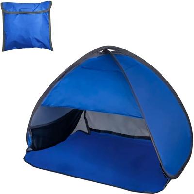 China Small Pop Sports Breathable Auto Open Portable Pet Beach Tent For Puppy Cats Small Pets Sun Shelter With Cell Phone Holder for sale