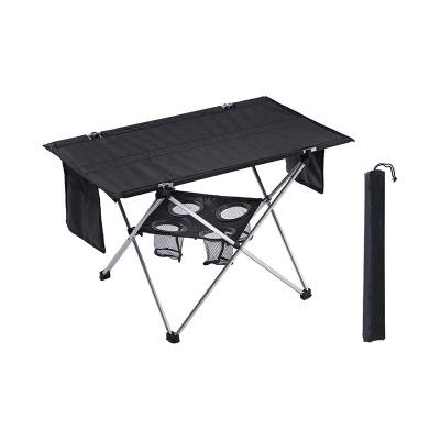 China Camping Blank Table Outdoor Folding Table With Cup Holders Foldable Portable Tables With Carry Bag For Camping Hiking And Picnic for sale