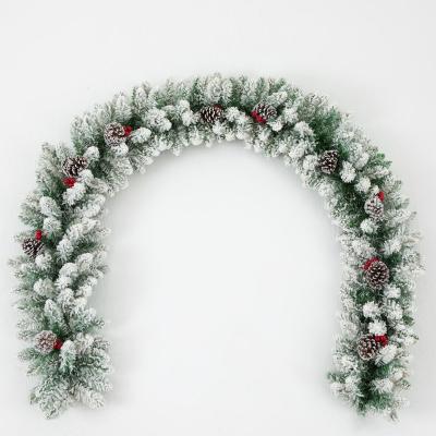 China Eco-Friendly KERVINO Pre-Lit Decorated Natural Pine Garland with LED Lights, 9 ft for sale