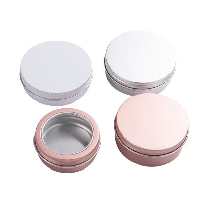 China Fill Cosmetics Creams Clear Glass Custom Frosted Cosmetics Cosmetics Produce Jar Small Clear Aliminium Jars Cosmetics Aluminum Jar for sale