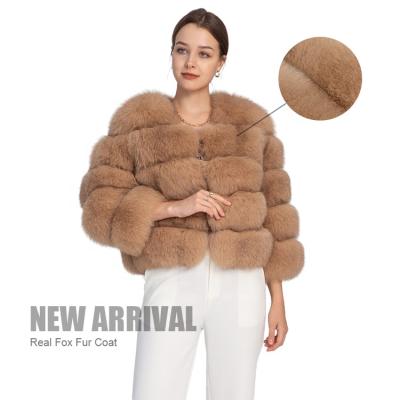 China Wholesale Custom Made Fashion Anti-wrinkle Winter Real Fur Jacket Fox Fur Coat Women for sale