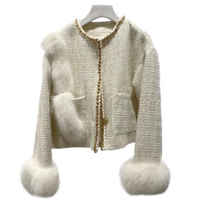 China New Style Anti-wrinkle Fox Fur Coat Fur Jacket Around Collar Fashion Women's Coats for sale