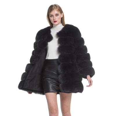 China Real Fox Fur Coat New Arrival Women Real Fur Coat 7 Tiers Women Coats Breathable Thick Fur for sale