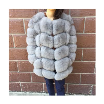 China Thick Fur Coat 2020 Fox Fur Coat Women's Real Fur Coat Breathable Wholesale Fashion Women's Thick Fur Coat for sale