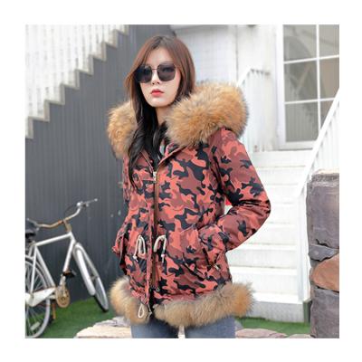 China New Arrival Winter Fur Parka Women's Warm Parka Madame Real Racoon Fur Breathable Parka Jackets for sale