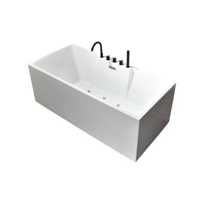 China Modern Freestanding High Quality Soaking Bathtub Matt Overflow Cheap Freestanding Massage Square Bathtub for sale