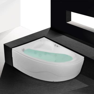 China Sales Simple Whirlpool Design Two-person Hot Two-person Corner 2 Double Side Hydraulic Skirt (Left Skirt) Massage Bathtub for sale