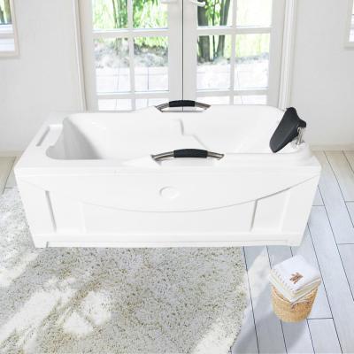 China Hot promotion free square recessed spa pure material acrylic apron solid outdoor bathtub for sale