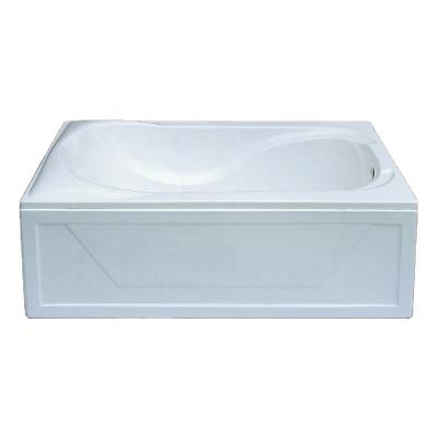 China Simple And Classical Chinese Acrylic Rectangle Tub Outlet Factory Size Apron Custom Made Bathtub Eco-friendly Material Best Quality for sale