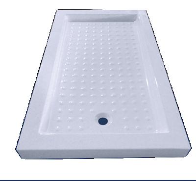 China Sustainable& Economy Style Long Head Luxury Fine Quality Product Single Style Fiberglass Resin Shower Tray Square for sale