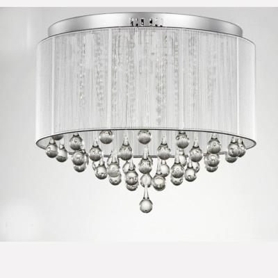 China Modern Free Shipping Best Selling Modern Simple Fabric Ceiling Crystal Chandelier Lights With Brand Name 32*45cm Diameter for sale