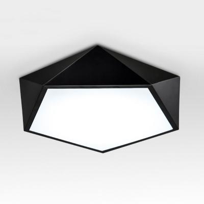 China Modern Geometry Led Ceiling Lamp 24w White Household Cavity Black 420mm Modern Ceiling Light for sale