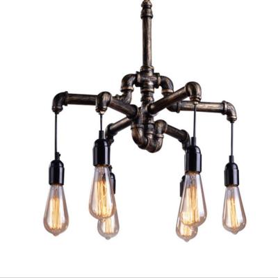 China Industrial Edison Pendant Lights Fixtures Vintage Style Traditional Lamp Attic Water Pipe Hanging Lamp for Dining Room Ceiling Lamp for sale