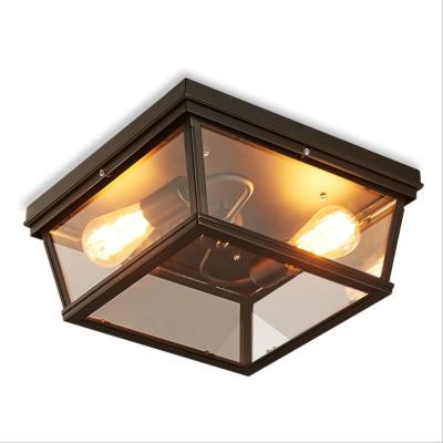 China Retro Industrial American Style Study Ceiling Lights Balcony Iron Personality Lamps Porch Ceiling Lamp for sale