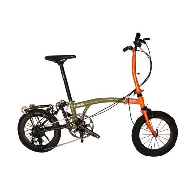 China 16 inch Crius folding bike 349 V brake 8 speeds 9 speeds Chrome-molybdenum Steel frame for sale