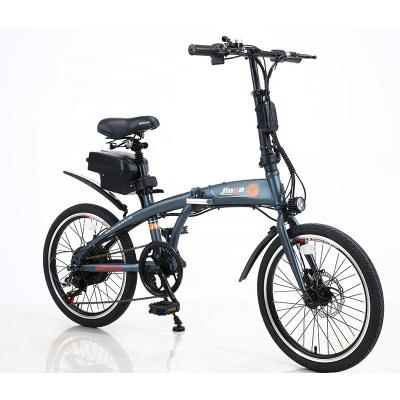 China 20 Inch Folding Electric Bike 36v 6 SPEED Removable Lithium Battery for Outdoor Cycling for sale