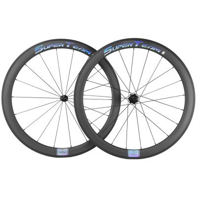 China Superteam 700c Road Bike Wheelset 50MM ancho 25MM altura para 150 197 bicicleta de montaña en venta