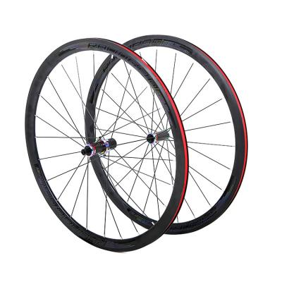 China 700c Wiel Set 24/24 Holes Retrospective Rim Brake of Rim Carbon Hub Voor en prestaties Te koop