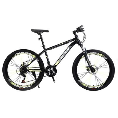 China Bicicleta de montaña de acero carbono Mtb con suspensión de tenedor y borde de pared triple de 40 mm en venta