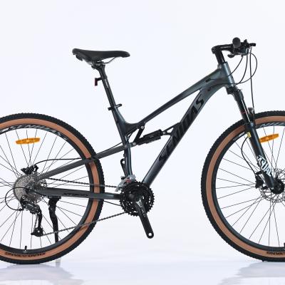 China Customizable Dual Suspension 27.5 inches Soft tail Mountain Bike with Aluminum Handlebar for sale