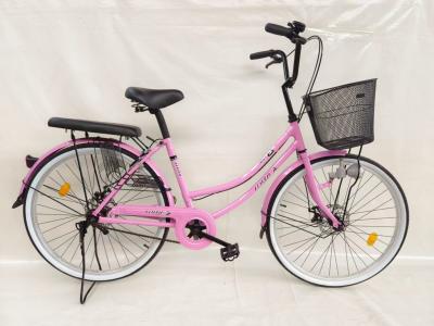 Cina 24 pollici City bicycle single speed city bike freno a disco con luce dinamo in vendita