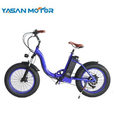 China Motor 250W/500W/1000W Aluminum 20 Inch Folding Fat Tire E Bike Electric Bicycle With Front Suspension Fork for sale