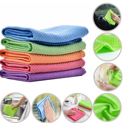 China Kitchen/Bathroom Microfiber Cleaning Cloth Glass Towels For Windows Mirrors Dish Lint Free Scratch Free Wiping Cloth for sale