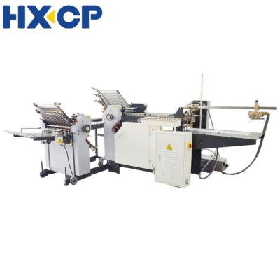 China Pharmaceutical Leaflet HXCP 6+4 Paper Folding Machine All Leaflet 10 Fold Booklet Machine Loops for sale