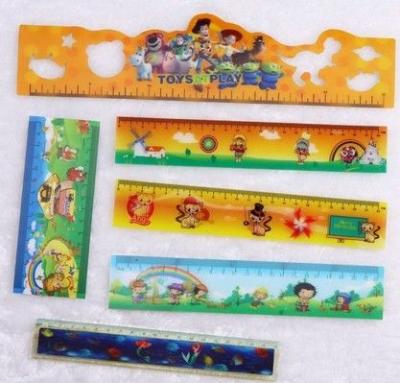 China PLASTIC LENTICULAR animation soft PP plastic 3d scale ruler 3D Lenticular PP Ruler printing for sale