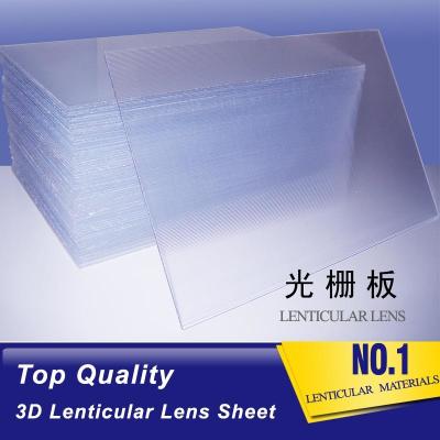 China Hoja lenticular LENTICULAR PLÁSTICA de la lente de 25 LPI 25 LPI cuting las hojas blancas lenticulares lenticulares del picosegundo 25lpi 3d de la hoja de la lente en venta