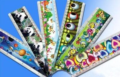 China PLASTIC LENTICULAR Custom Design Plastic 3D Lenticular Printing rulers pp pet animated 3D lenticular ruler products for sale