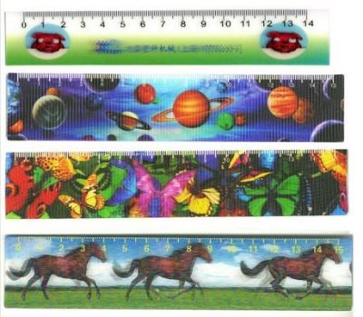 China PLASTIC LENTICULAR Factory animated lenticular flip funny ruler-pet pp pvc soft Lenticular Flip 3D Rulers for sale