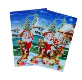 China Tarjetas de Navidad lenticulares lenticulares LENTICULARES PLÁSTICAS del tirón 3D de las tarjetas de Navidad 3d en venta