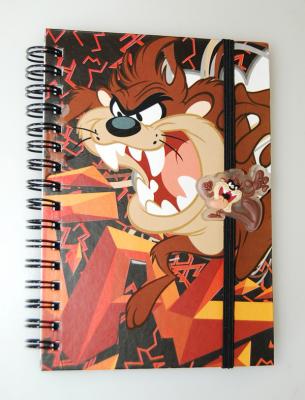 China PLASTIC LENTICULAR animal design 3d lenticular printing notebook 3D pp cover lenticular spiral notebook for sale