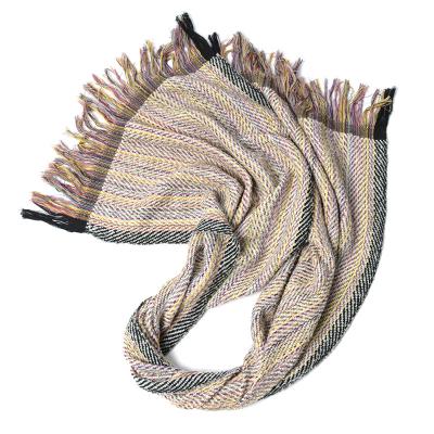 China Woolen woolen scarf knitting female shawl Korean style autumn and winter style the new dual-use for sale