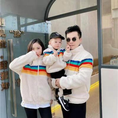 China 2021 winter formal parent-child rainbow thickened for sale