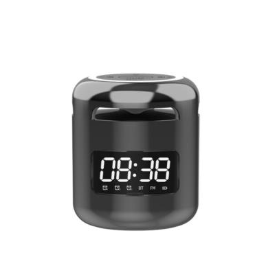 China Electronic Nap Ambient Light Portable Smart Clock ABS Alarm Radio FM Video FM Video Outdoor LED BT Wireless Speaker for sale