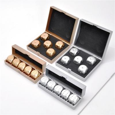 China Wholesale Custom Bulk Casino Rounded Sides Manufacturer High Quality Brass Role Playing Board Game RPG Dice Dnd Metal Dice Table Set for sale