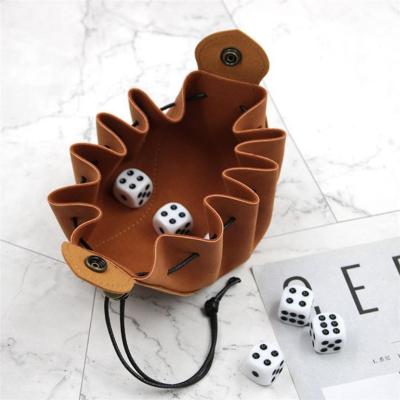 China DND games sell custom logo storage dungeons and leather wholesale bag dice storage dice bag dragons mouth dnd bag group accessory for sale