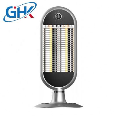 China New Design 400/1000W Popular Black Round Halogen Heater Carbon Fiber Heater, Quartz Heater for sale