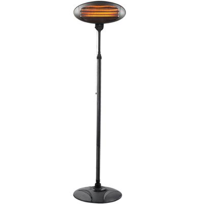 China Stocked Standing Infrared Thermostat 2000W Adjustable Control Floor Outdoor Electric Patio Heater for sale