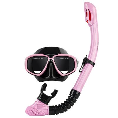 China 2021 Hot Sale Wide View High Quality Diving Face Mask Full Snorkel Set Free Diving Equipment Snorkeling for sale