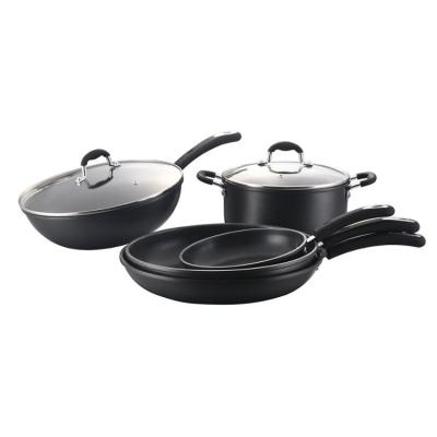 China Sustainable Pressed non stick cookware sets kitchenware new design forged aluminum appearance for sale